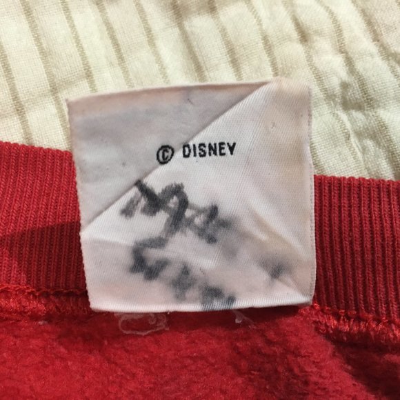 Vintage Double sided Mickey Mouse Red Sweatshirt Disney Size Large? - Picture 6 of 16